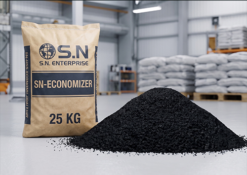 Economizer — white granular salt bath surface cover